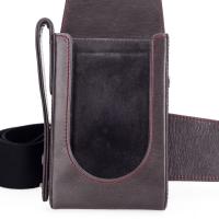 Holster, leather, stone grey