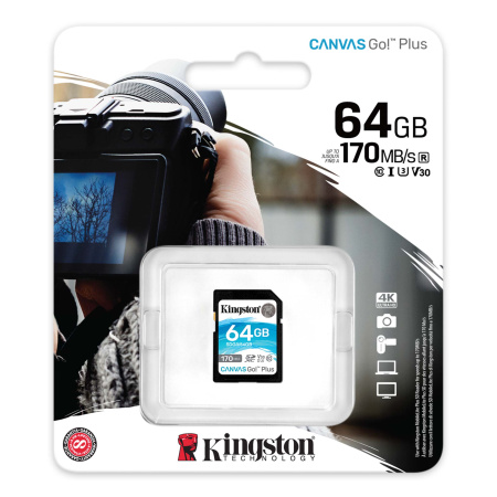 Kingston 64GB SDXC Canvas Go Plus 170R img 2