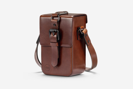 Винтажный кожанный кейс коричневого цвета img 0