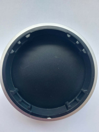 Rear Lens Cap M, flat, brass, silver chrome finish img 1