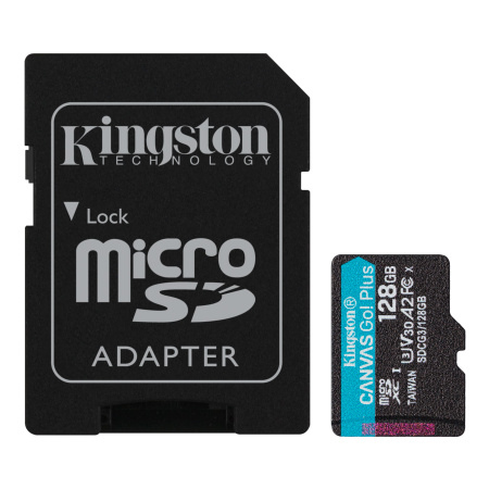 Kingston 128 GB microSDXC Canvas Go Plus 1 card img 1