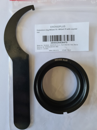 Rusan extension ring M52x0.75 / M52x0.75 with counter nut img 1