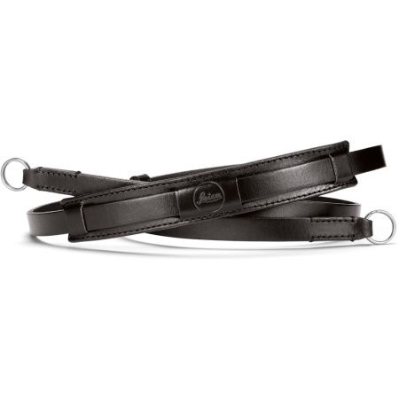 Neck strap vintage, leather, black img 0