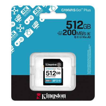 KINGSTON 512GB SDXC Canvas Go Plus Gen4 img 1