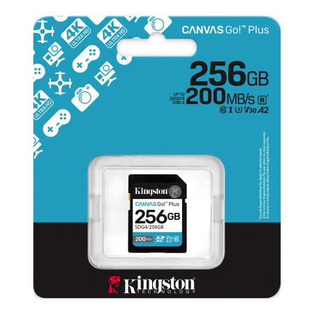 KINGSTON 256GB SDXC Canvas Go Plus Gen4 img 1