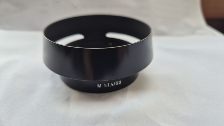 Leica vintage lens hood for Leica Summilux f/1.4, 50,  with artifically made traces of use img 1