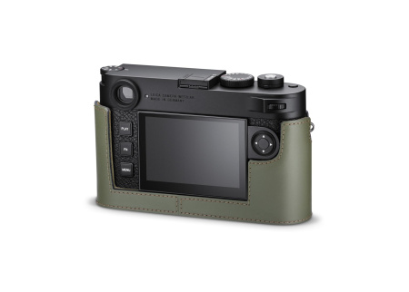Aizsargs M11 kamerai, olive green krāsa, āda img 0