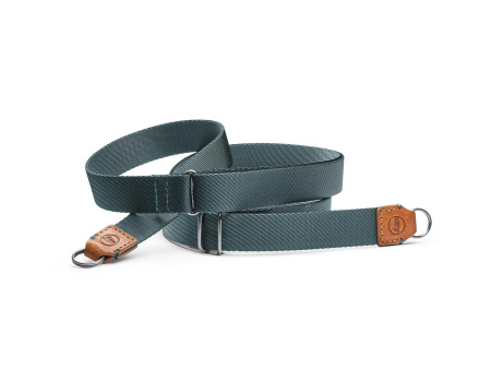 Carrying Strap for D-Lux 8, fabric, leather, cognac – petrol img 0