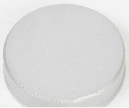 Rear Lens Cap M, flat, brass, silver chrome finish img 2