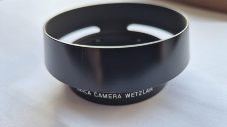 Leica vintage lens hood for Leica Summilux f/1.4, 50,  with artifically made traces of use img 0