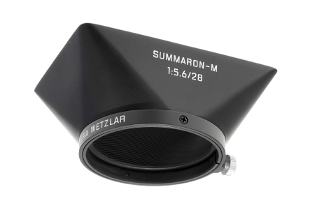 Lens Hood for M 28 f/5.6, brass, black chrome finish img 0